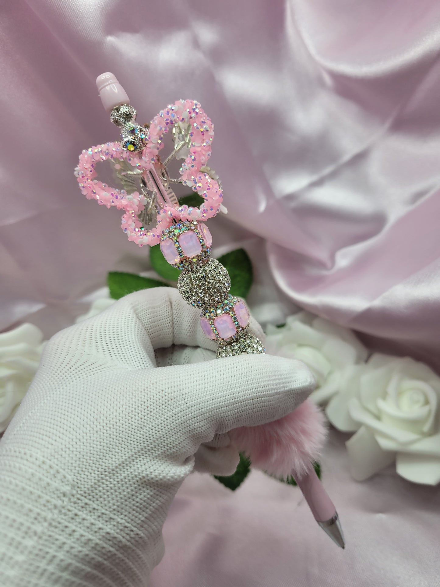 Tall Pink Wing Pen