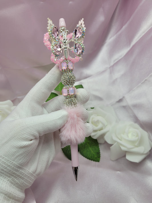 Tall Pink Wing Pen
