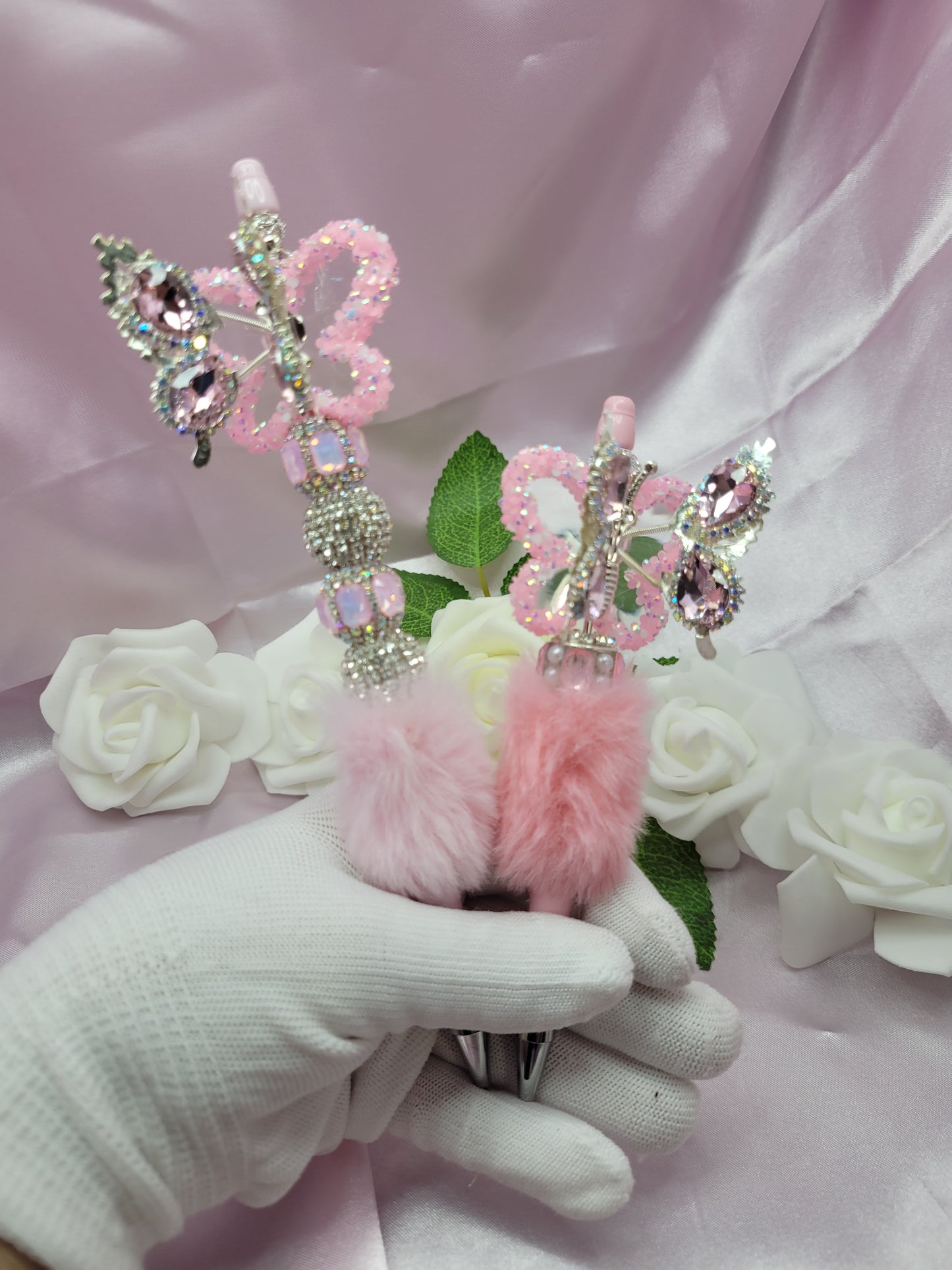Tall Pink Wing Pen