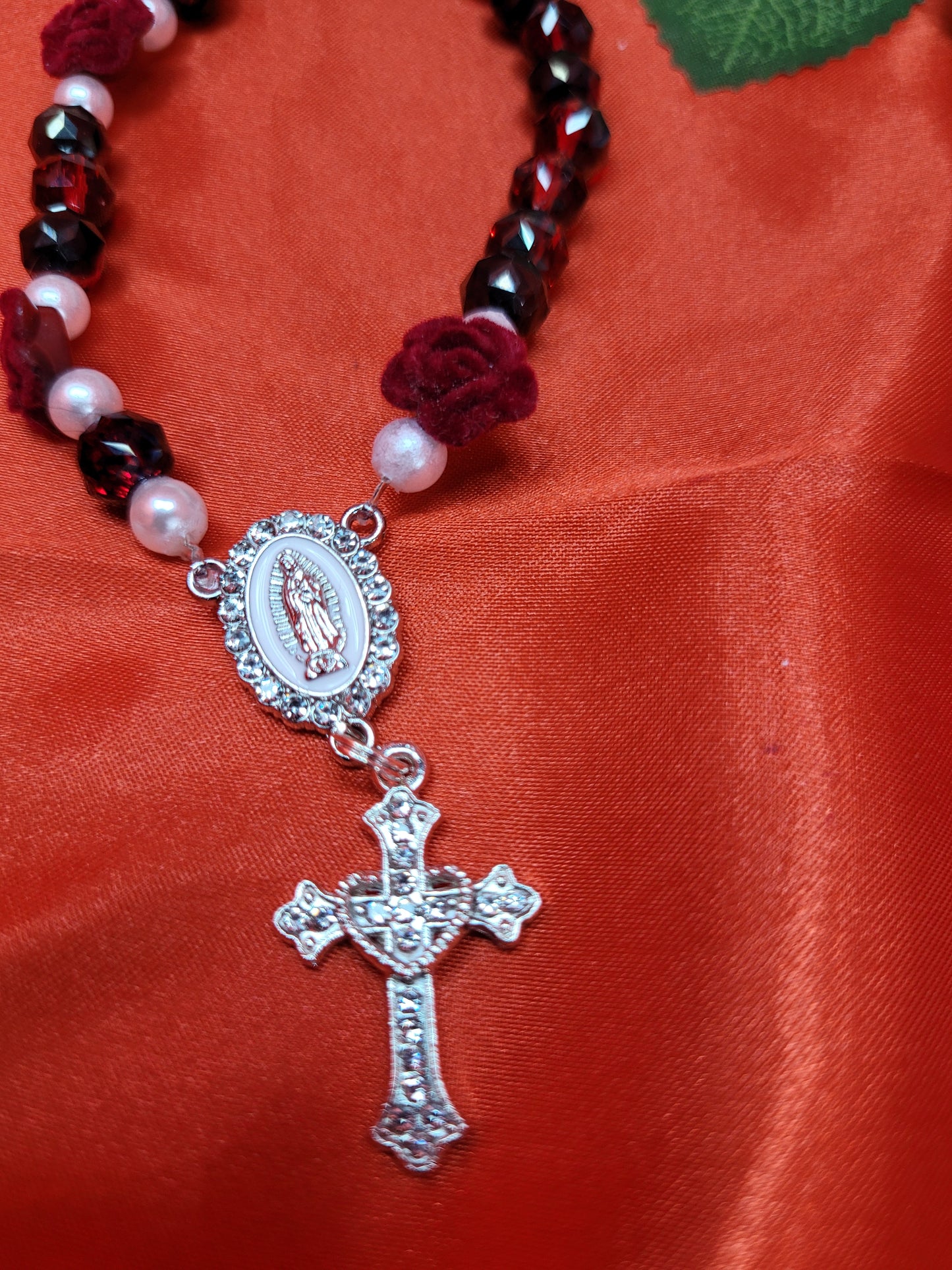 Rose Rosary Bracelet