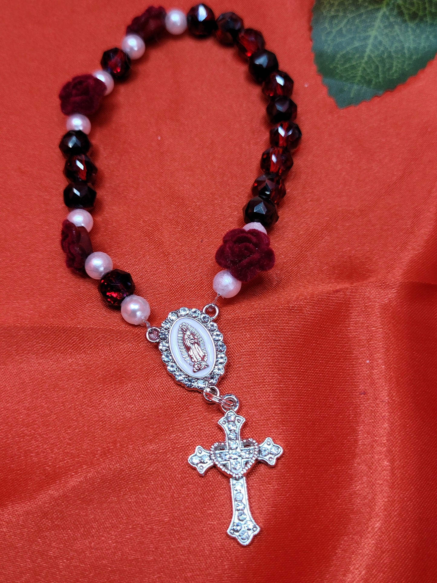 Rose Rosary Bracelet