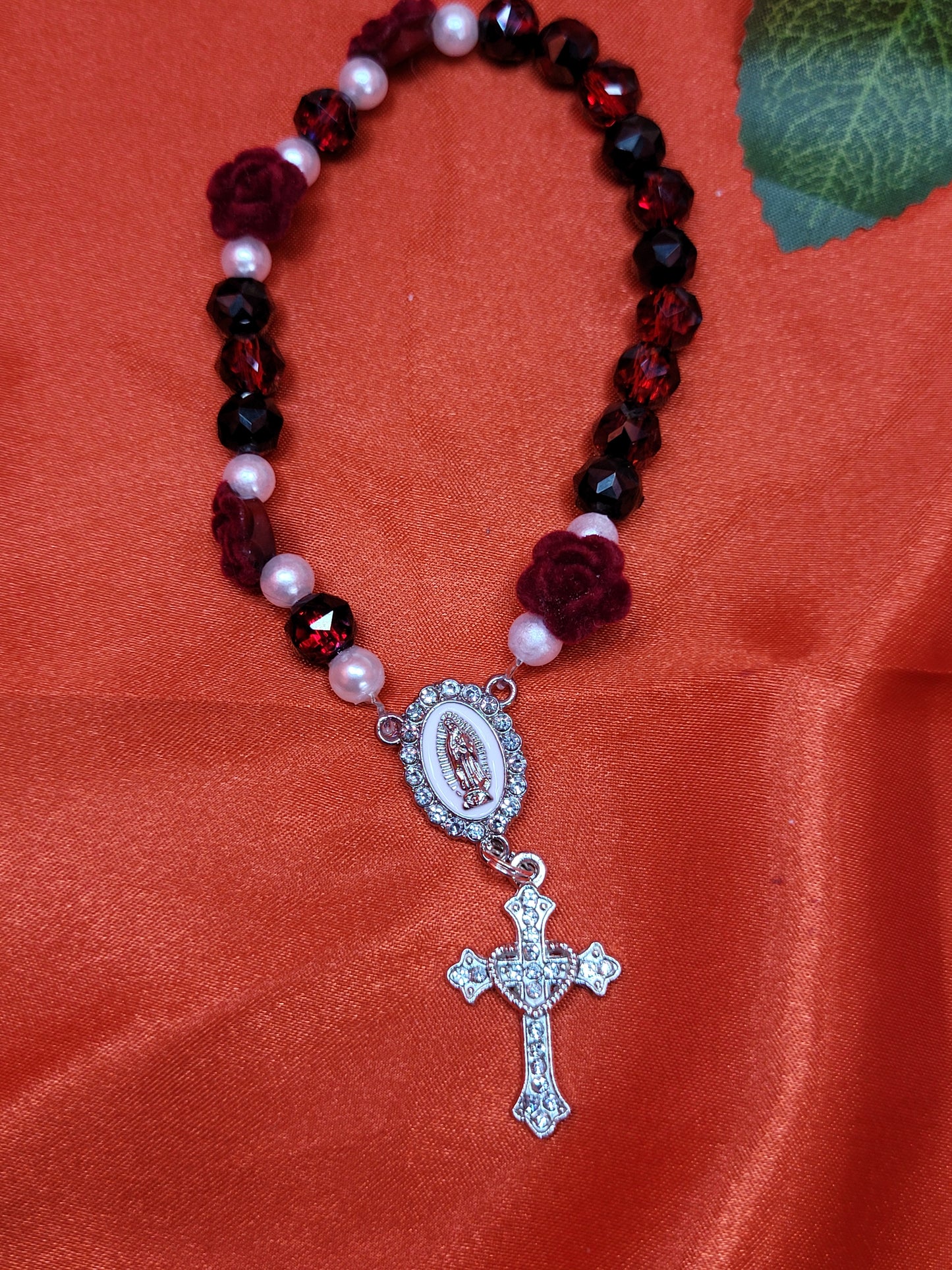 Rose Rosary Bracelet