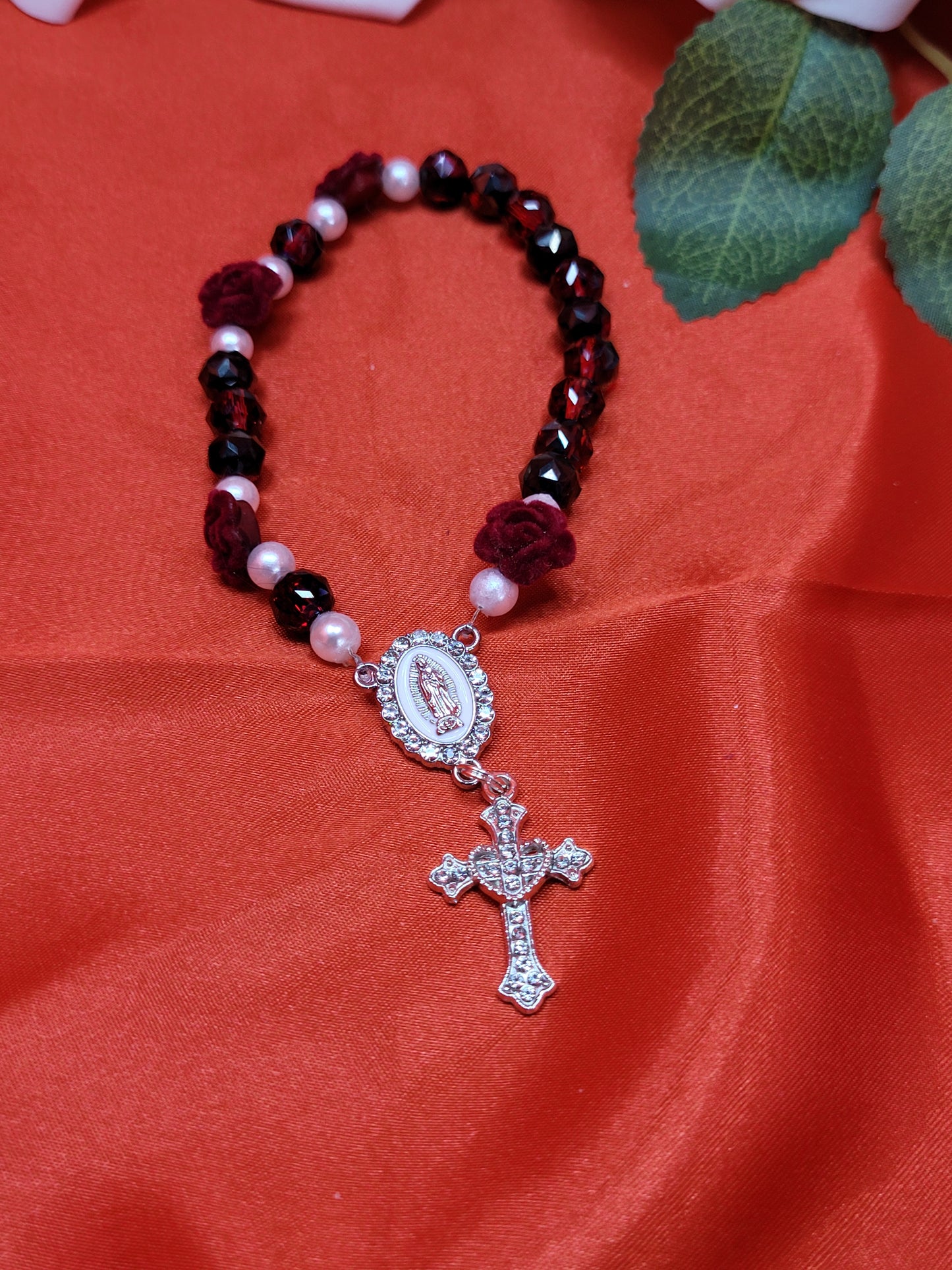 Rose Rosary Bracelet