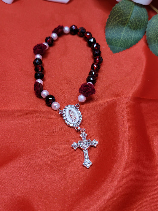 Rose Rosary Bracelet
