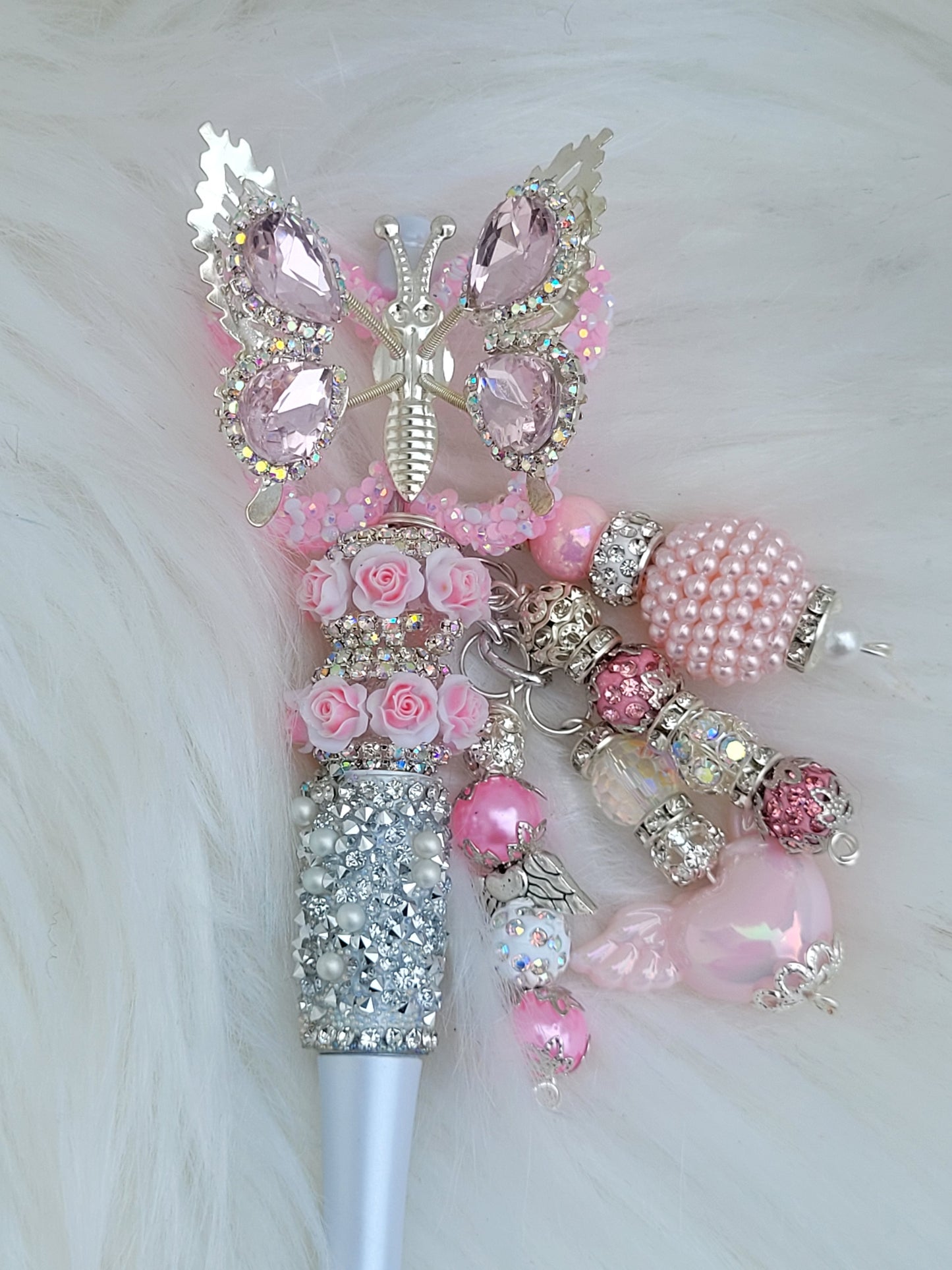 Pink Butterfly Pen with 2 refills included