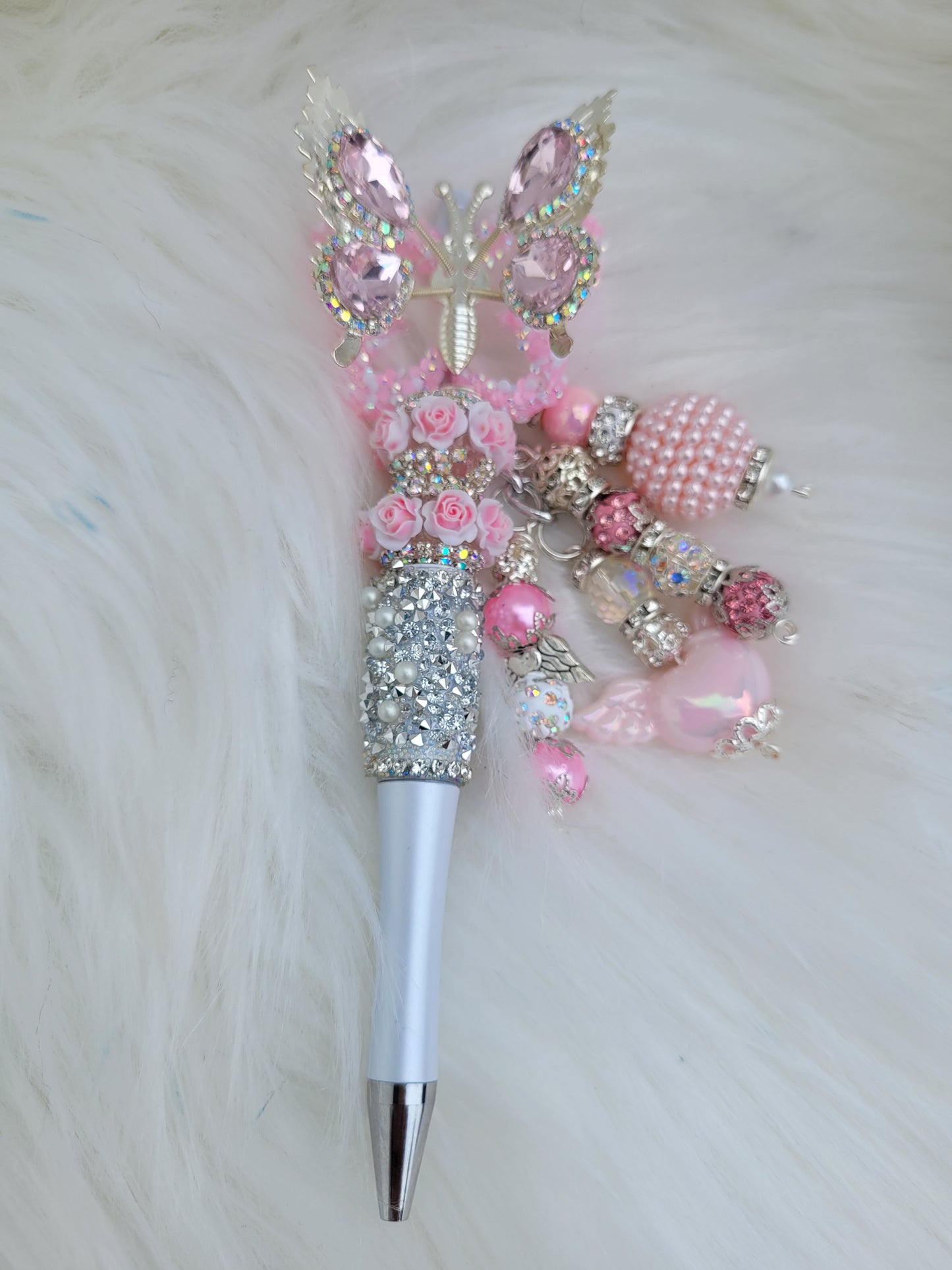 Pink Butterfly Pen with 2 refills included
