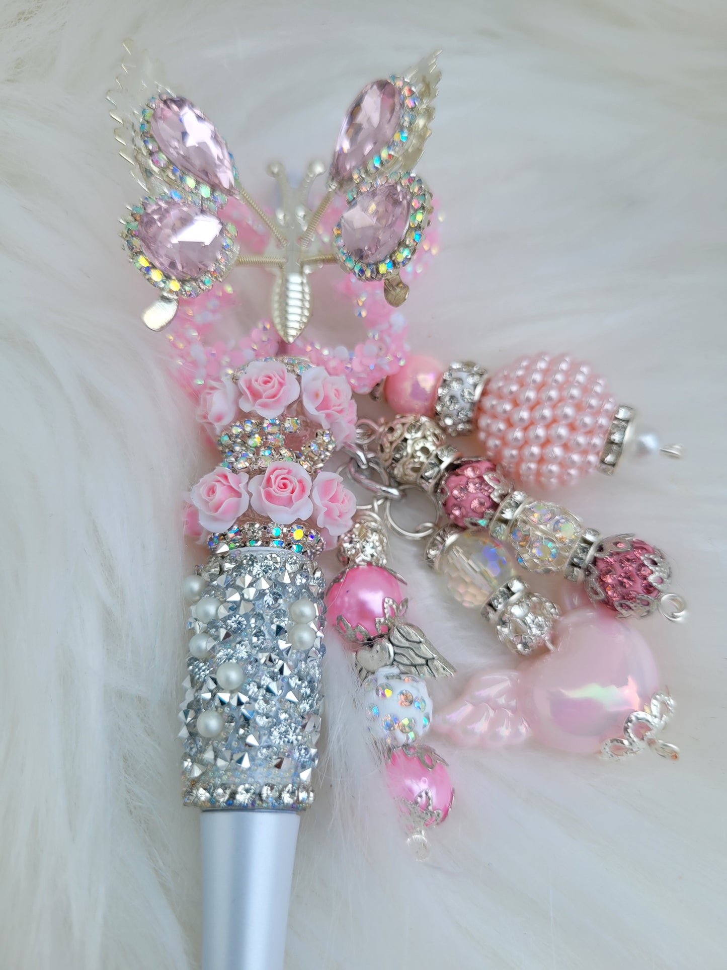 Pink Butterfly Pen with 2 refills included