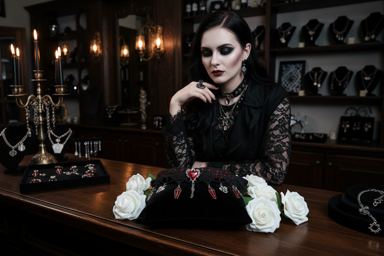 Gothic Choker on Store Counter