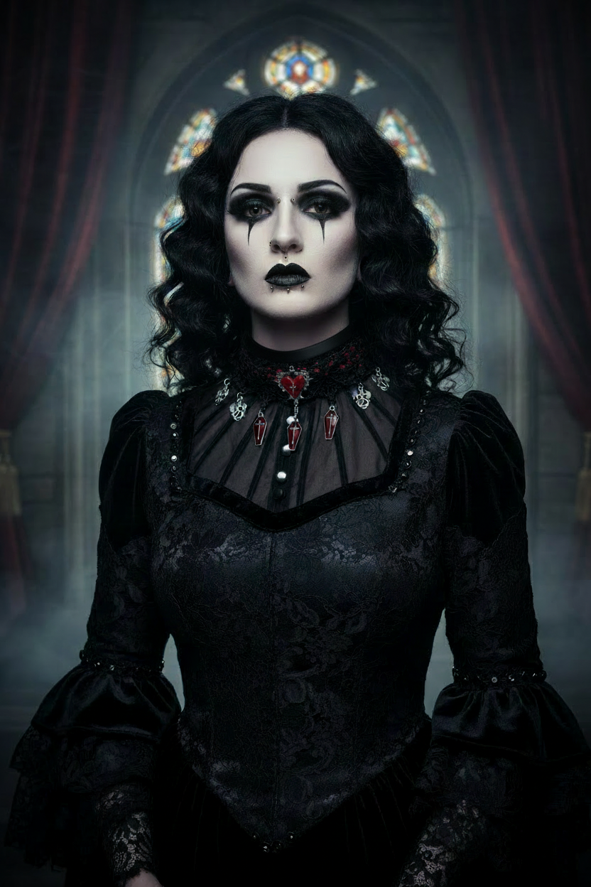 Gothic Choker with Lace