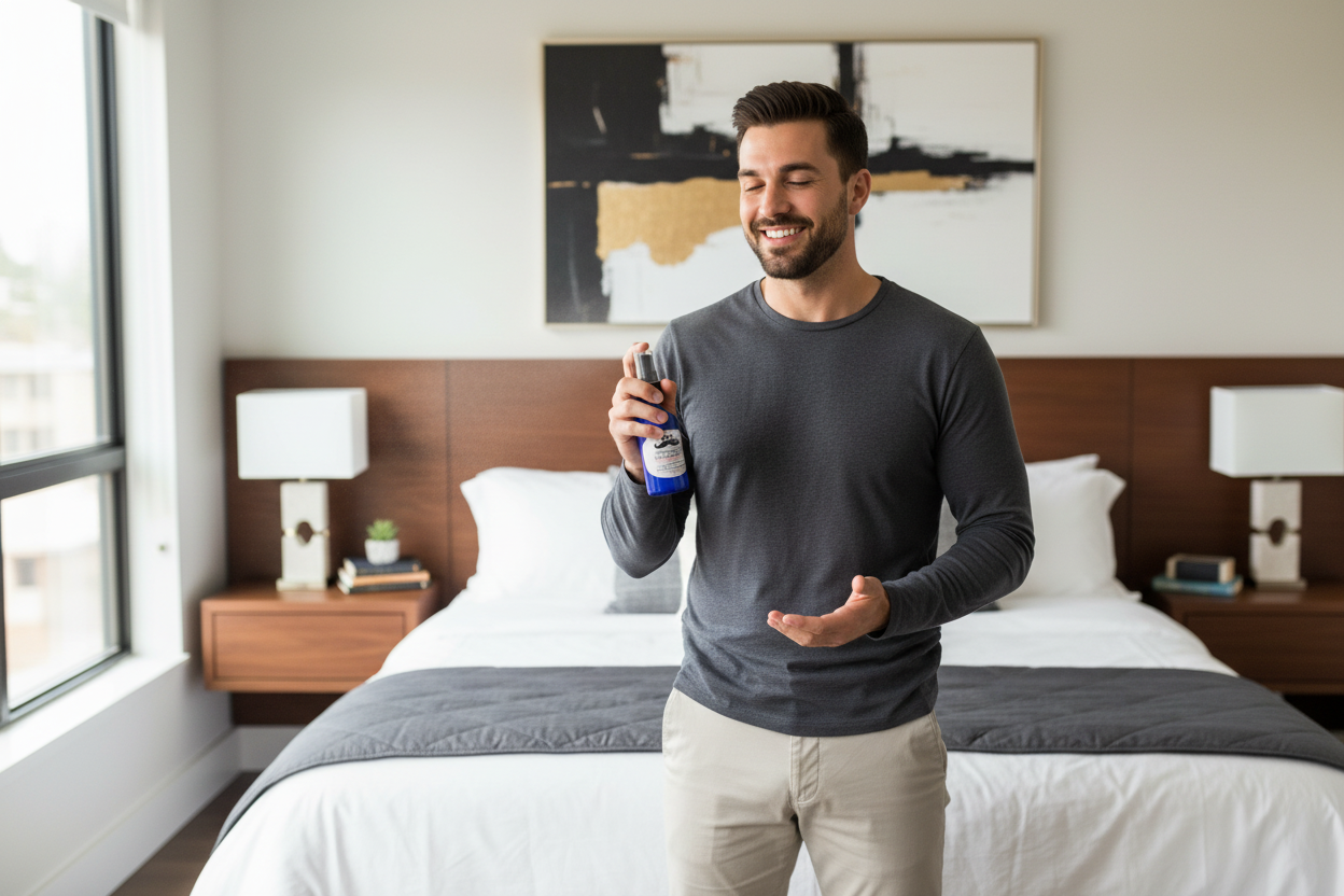 Men's Room and Linen Spray lifestyle image