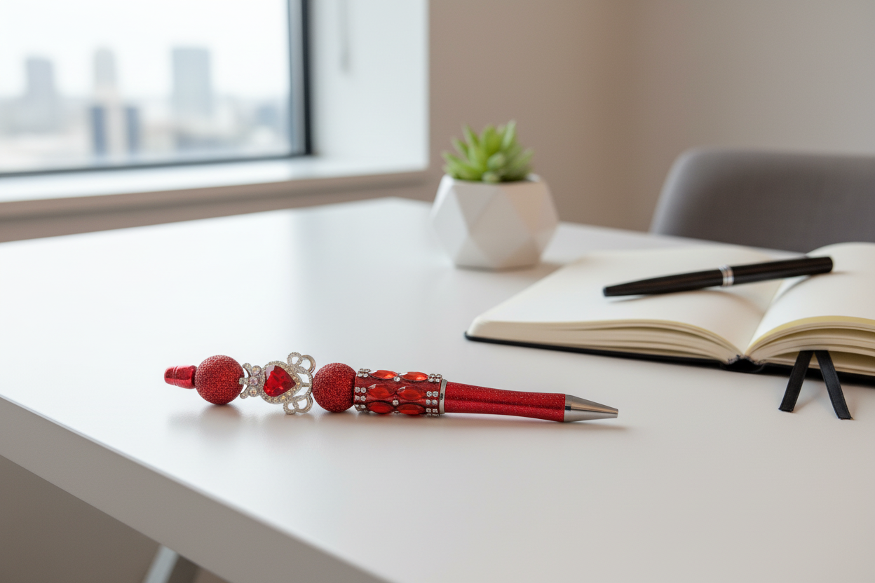 Red Carraige Pen on desk