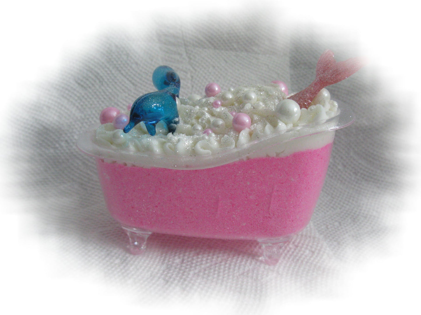 Mermaid Tail Bath Salts in Tub