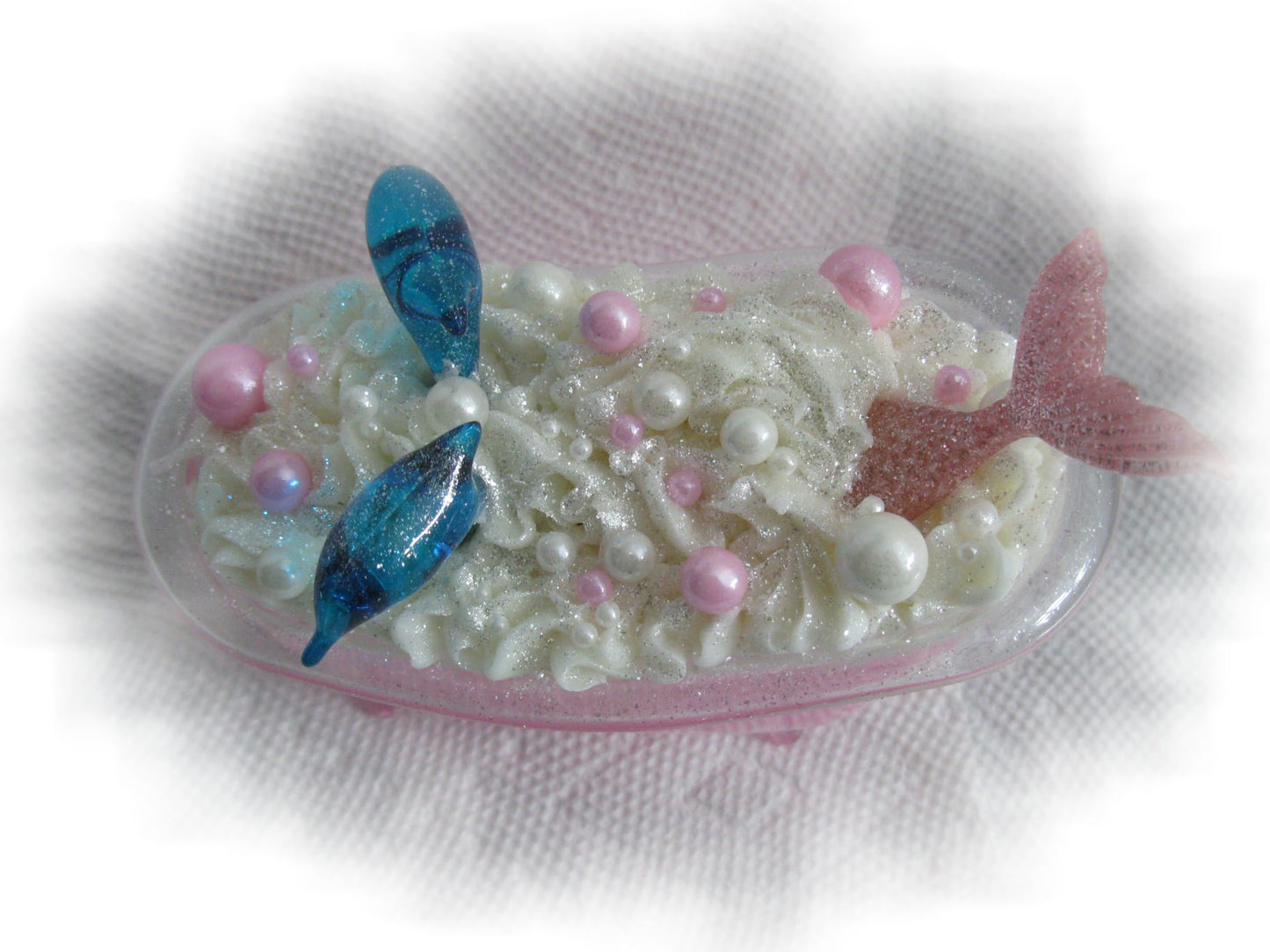 Mermaid Tail Bath Salts in Tub