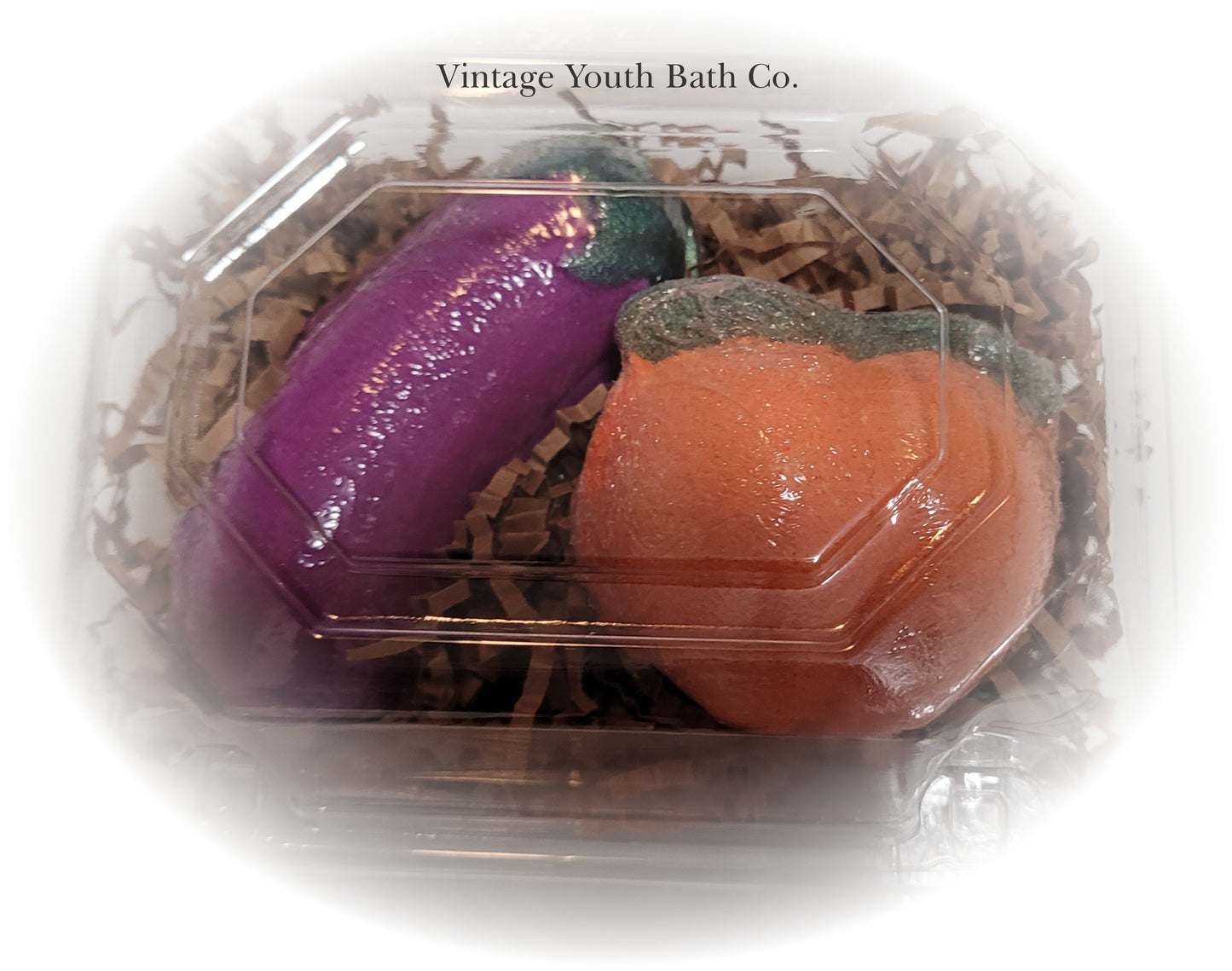 Peach and Eggplant Gift Set Bath Bombs