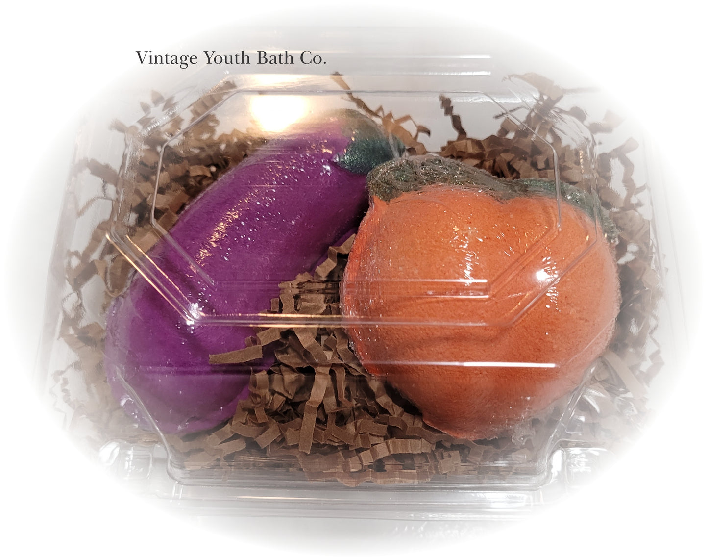 Peach and Eggplant Gift Set Bath Bombs