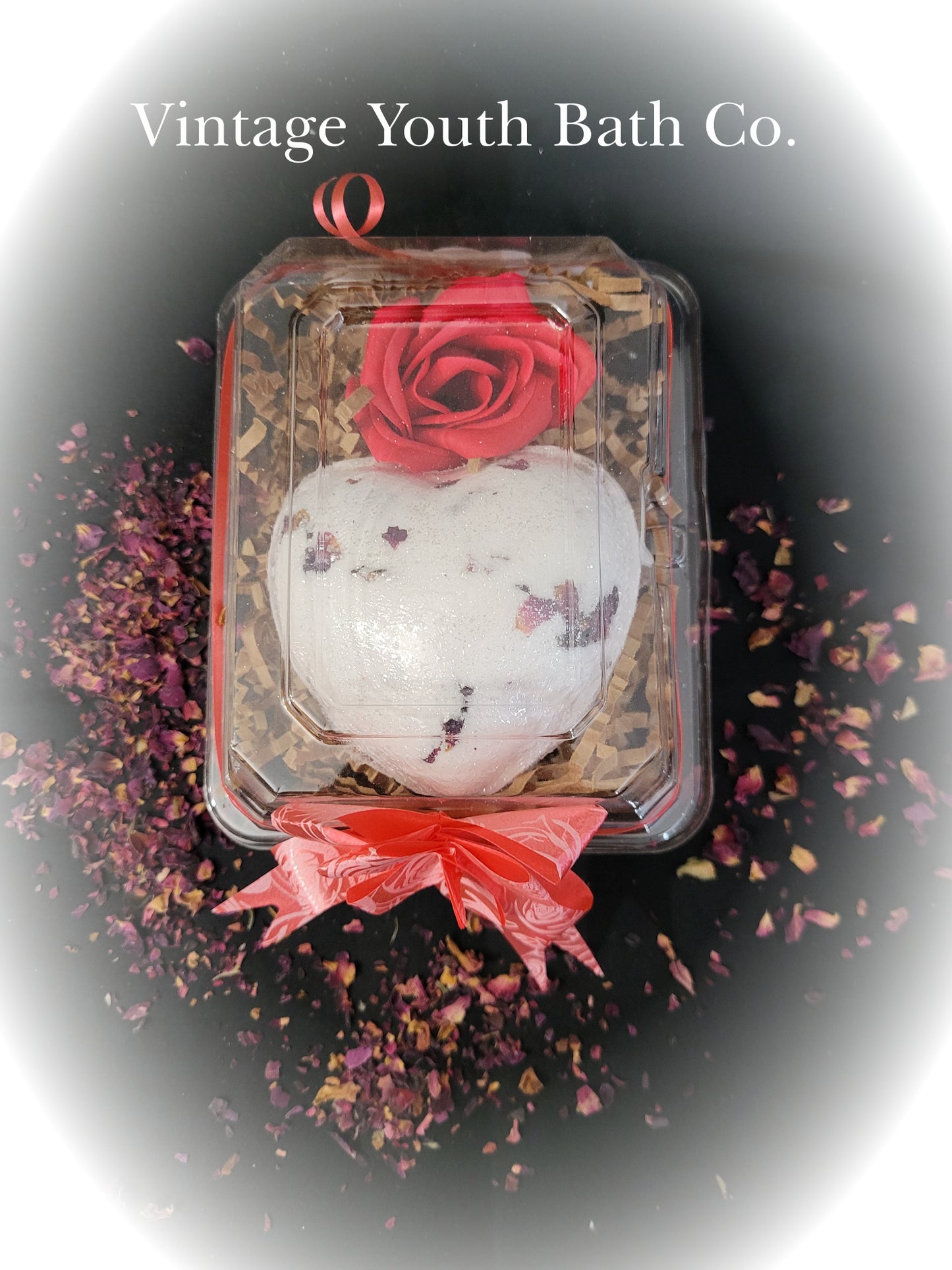 Rose Petal Filled Heart Gift Box