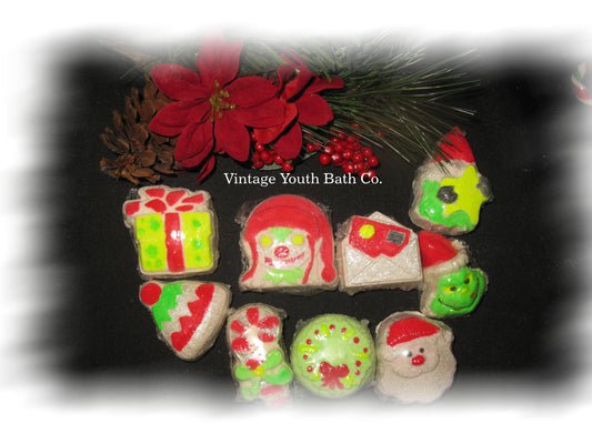 Christmas Mini Stocking Stuffer Bath Bombs