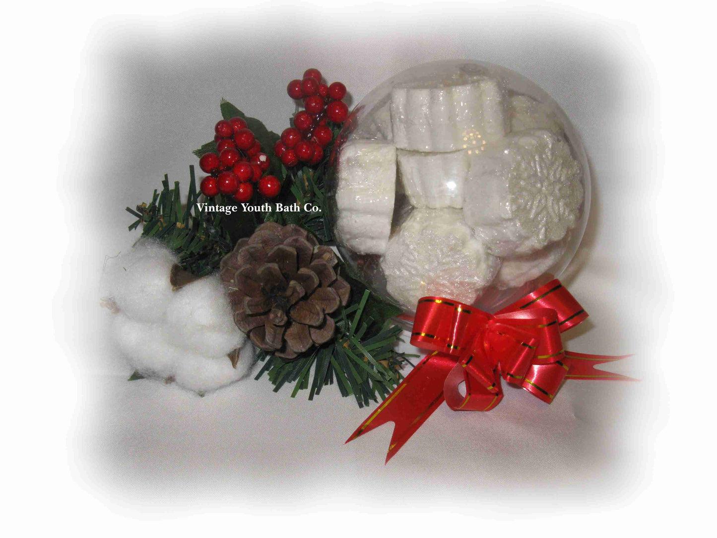 Christmas Snowflake Snow Globe Bath Bombs  Each package contains 9 bombs total  You keep the snow globe when done as we include instructions on how to make a real snow globe as a keepsake.