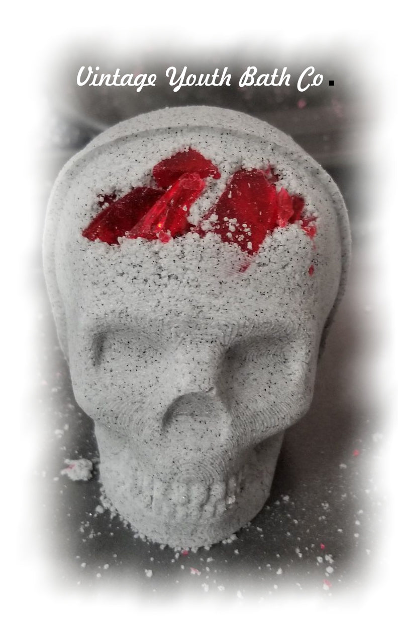 Skull with Crystals Bath Bomb